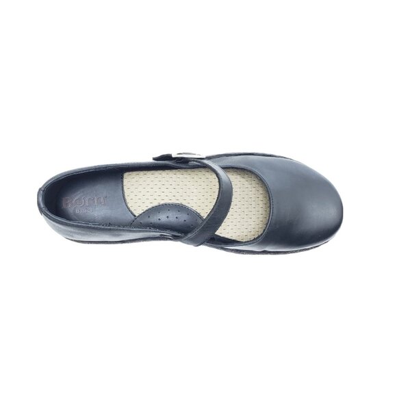 Born Basics Mary Jane Womens Buckle Comfort Flats Black Leather EU 41-42 US 11 - Picture 10 of 13